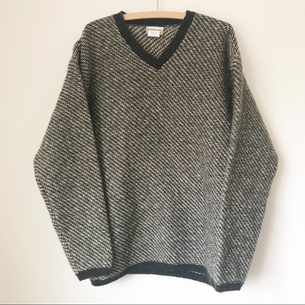 Men’s Coldwater Creek Green Cotton Wool Sweater M
